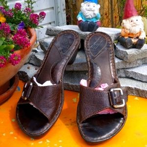Cute born brown leather sandals #17